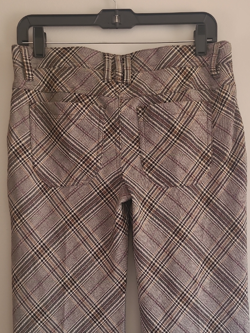 Free People Low Rise Flare Bell Bottom Wide Leg Plaid Trouser Pants Wmn 8 Hippie - Picture 10 of 15